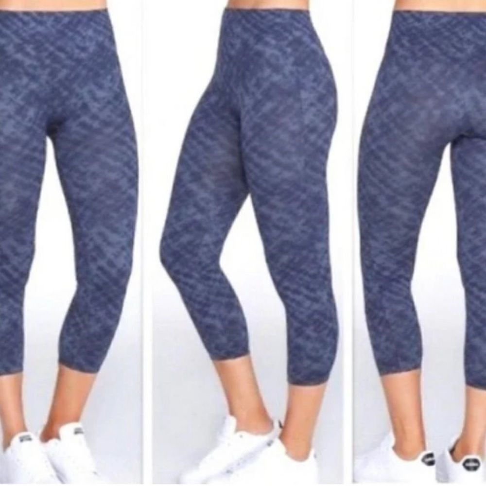 Spanx Look at Me Now Seamless Legging Blue Tie Dye- Size Small
